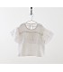 Top white with ruffles creased-effect YOU & ME