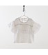 Top blanco volante efecto arrugado YOU&ME