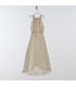 Halter dress sand with trim lace YOU&ME