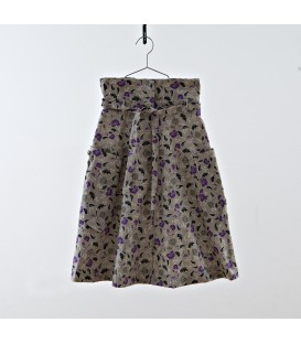 Skirt Midi print green flowers YOU & ME