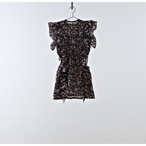 Vestido negro estampado flores YOU&ME