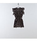 Vestido negro estampado flores YOU&ME