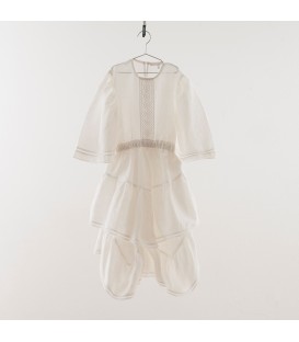 Vestido blanco con vainica YOU&ME