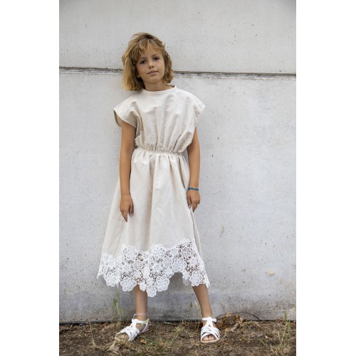 Rustic dress with crochet bottom YOU&ME
