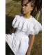 Top blanco volante efecto arrugado YOU&ME