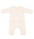 Jumpsuit YOU&ME Relax fit, ranglan sleeve, front packets, finished overlock, supersoft fleece , organic cotton